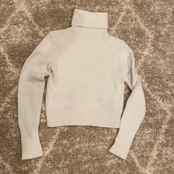Sweaters - ZARA crop turtleneck sweater - white